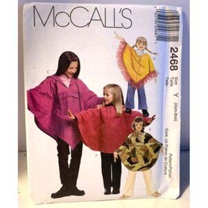 McCalls Children Poncho & Pants Pattern 2468 Size 3 4 5 6 Uncut Sewing Fun